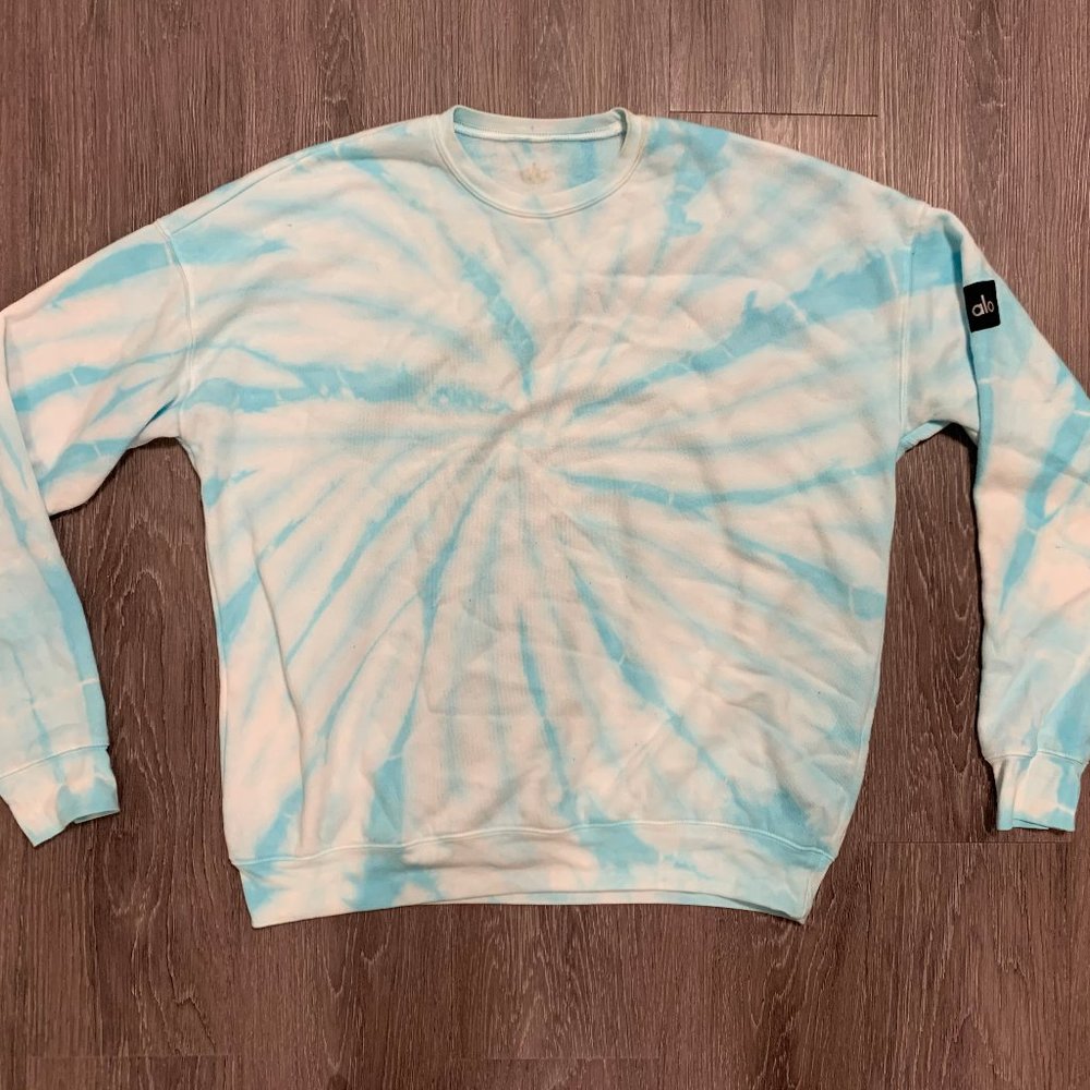Alo Yoga Blue Tye Dye Sweatshirt (Limited Edition)